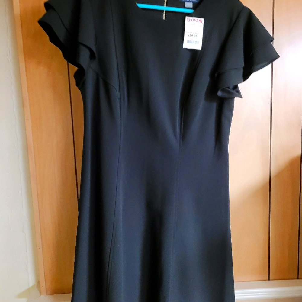 Tommy Hilfiger black cap sleeve dress, size 14